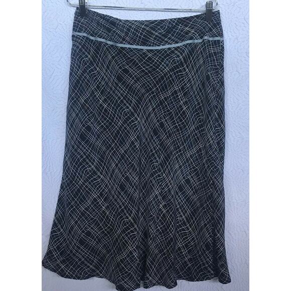 DRESS BARN women’s 100% Silk Midi Skirt Sz 8 Navy Blue NWT - Picture 9 of 12